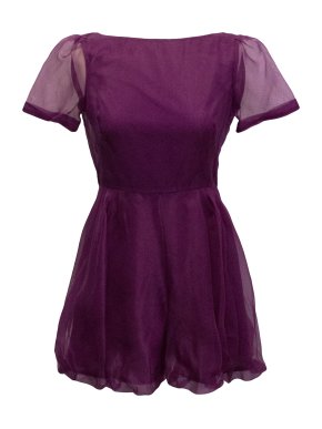 Twenty8Twelve Purple Silk Playsuit