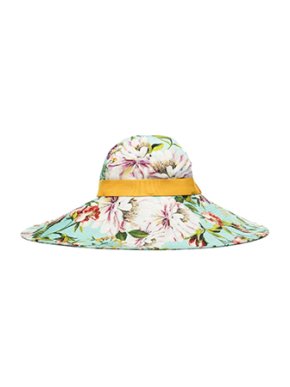 Dolce & Gabbana Blue Floral Print Sun Hat