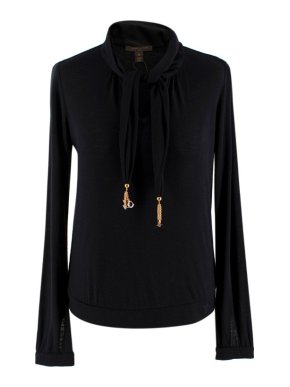 Louis Vuitton Black Love Pendant Wool Knit Sweater