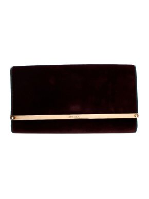 Jimmy Choo Burgundy Velvet Clutch
