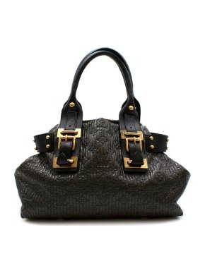 Louis Vuitton Black & Brown Quilted Monogram Leather Bag