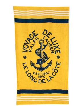 Ralph Lauren Yellow Cotton Voyage De Luxe Towel