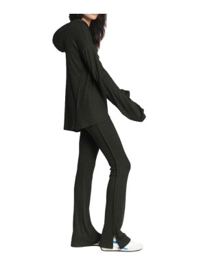 Rag & Bone Black Knit Rib Pant & Hoodie