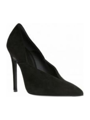 Victoria Beckham Black Suede Eva Pumps