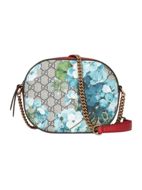 Gucci Blooms GG Supreme Mini Chain Shoulder Bag