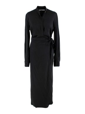 Rosetta Getty Black Wrap Shirt Dress