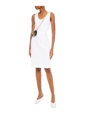 Dolce & Gabbana White textured cotton dress