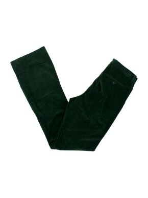 Etro Green Cotton Corduroy Slim Fit Flared Trousers