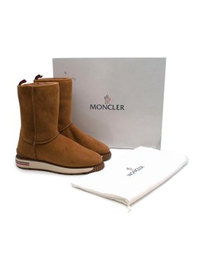 Moncler Brown Gaby shearling-lined Boots