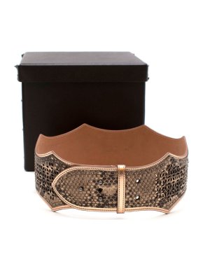Alaia Natural Snake Skin Laser-cut Waist Belt
