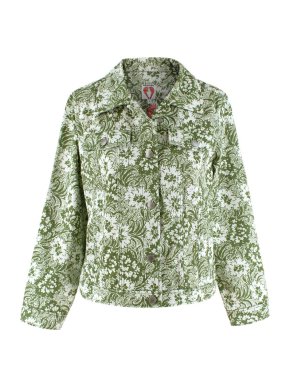 Shrimps Green Reeve Floral Denim Jacket