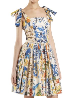 Dolce & Gabbana Majolica Print Sun Dress