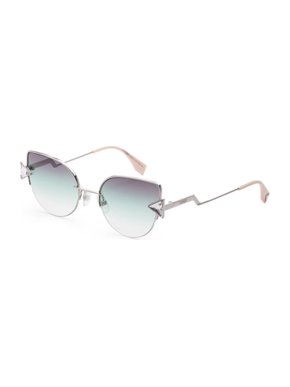 Fendi Green Crystal Detail Cat-Eye Sunglasses
