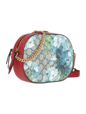 Gucci Blooms Leather Trimmed Camera Bag