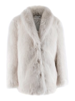 & Other Stories Beige Short Fur Coat