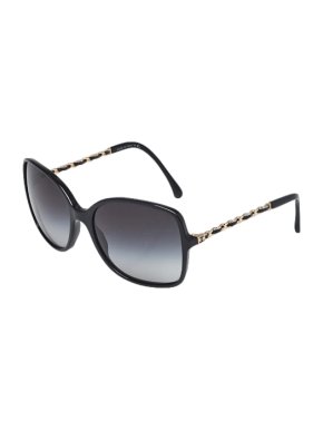 Chanel black gradient lens and chain detail sunglasses