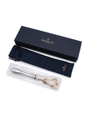 Buccellati Sterling Silver & Oxhorn Caviar Spoon