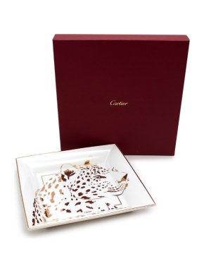 Cartier Panther Motif Porcelain Trinket Tray