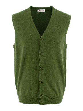 Kangra for Eredi Chiarini Green Cashmere-blend Vest