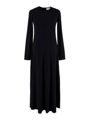 Caes Black Jersey Long Sleeve Flared Day