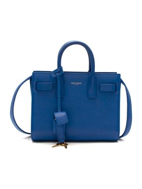 Saint Laurent Sapphire Blue Leather Sac de Jour Nano Bag