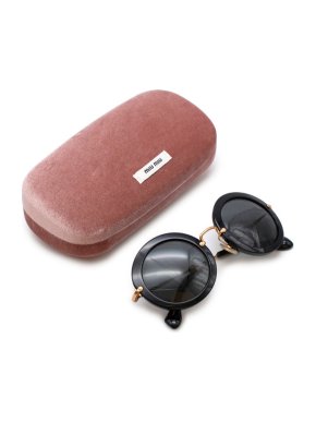 Miu Miu Black Round Sunglasses
