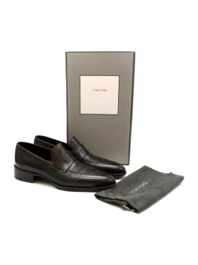 Tom Ford Brown Leather Loafers