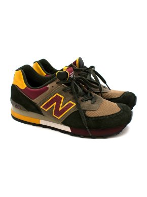 New Balance Green & Yellow Suede 576 Made in England Trainers