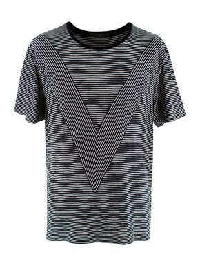 Louis Vuitton Black & White Striped Cotton Blend T-shirt