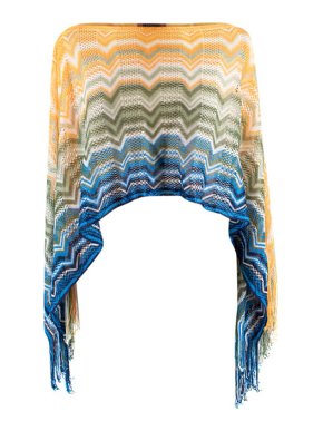 Missoni Multicolour Knit Cropped Poncho