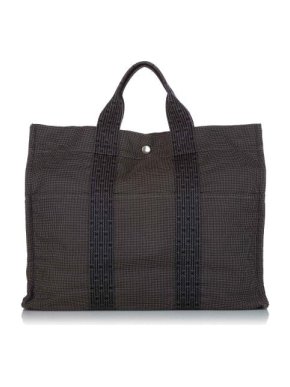 Hermes Grey Canvas Fourre Tout MM