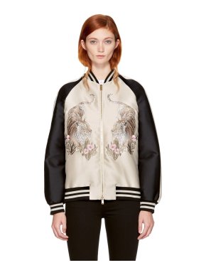 Stella McCartney Satin Lorinda Tiger-embroidered Jacket