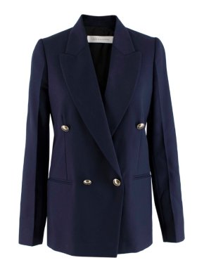Victoria Beckham Double Breasted Navy Blazer