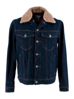 Woolrich Rinse Denim Shearling Jacket