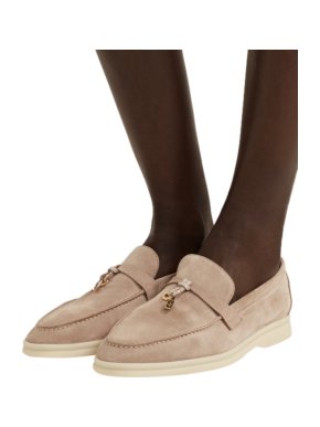 Loro Piana Summer Charms suede loafers