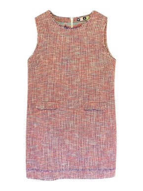 MSGM Sleeveless Tweed Shift Dress