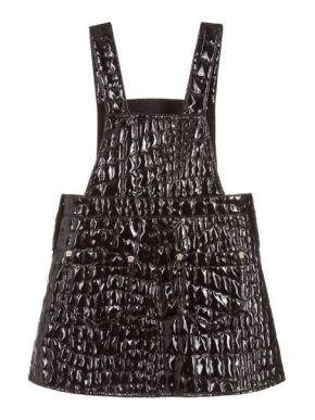 Young Versace Patent Leather Pinafore Dress