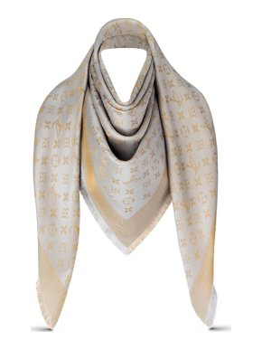 Louis Vuitton Greige Monogram Shine Shawl