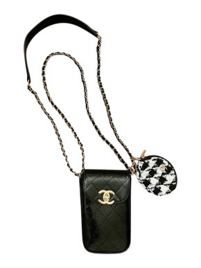Chanel Makeup VIP Gift Black & White Tweed & PVC CC Shoulder Bag