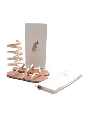 Ancient Greek Beige Leather Ofis Sandals