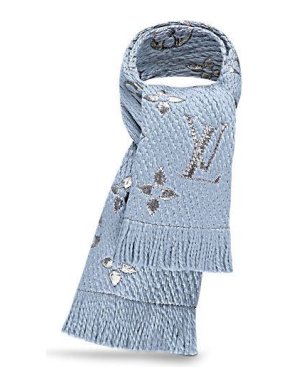 Louis Vuitton Blue Logomania Shine Shawl