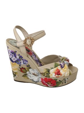 Dolce & Gabbana Knotted Floral Wedges