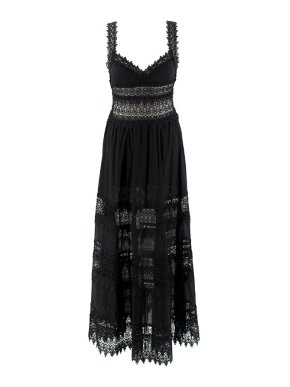 Charo Ruiz Sophia lace-trim maxi dress