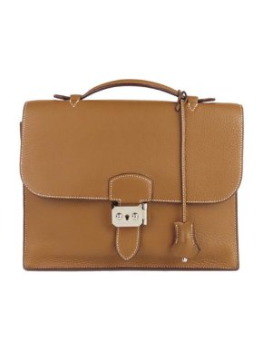 Hermes Gold Leather Taurillon Sac a Depeches 27