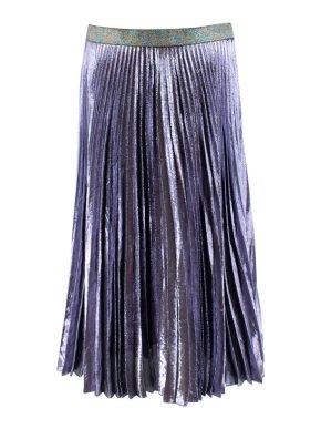 Christopher Kane Silk-blend Lurex Pleated Skirt