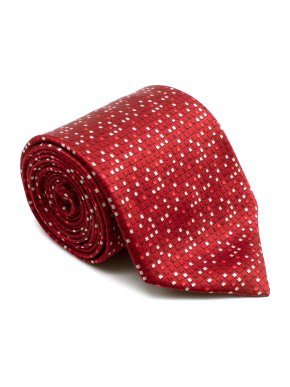 Lanvin Red Mosaic Print Silk Tie