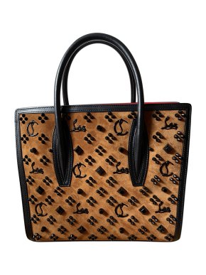 Christian Louboutin Suede & Leather Embellished Medium Tote Bag