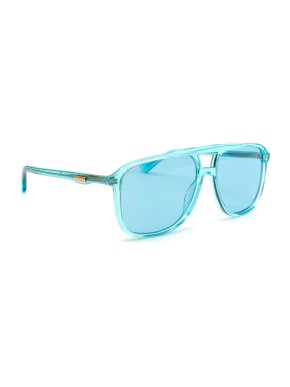 Gucci Turquoise Translucent Squared Sunglasses