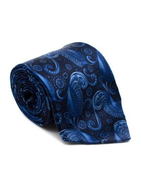 Lanvin Blue Silk Printed Tie