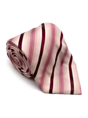 Louis Vuitton Red & Pink Striped Silk Tie